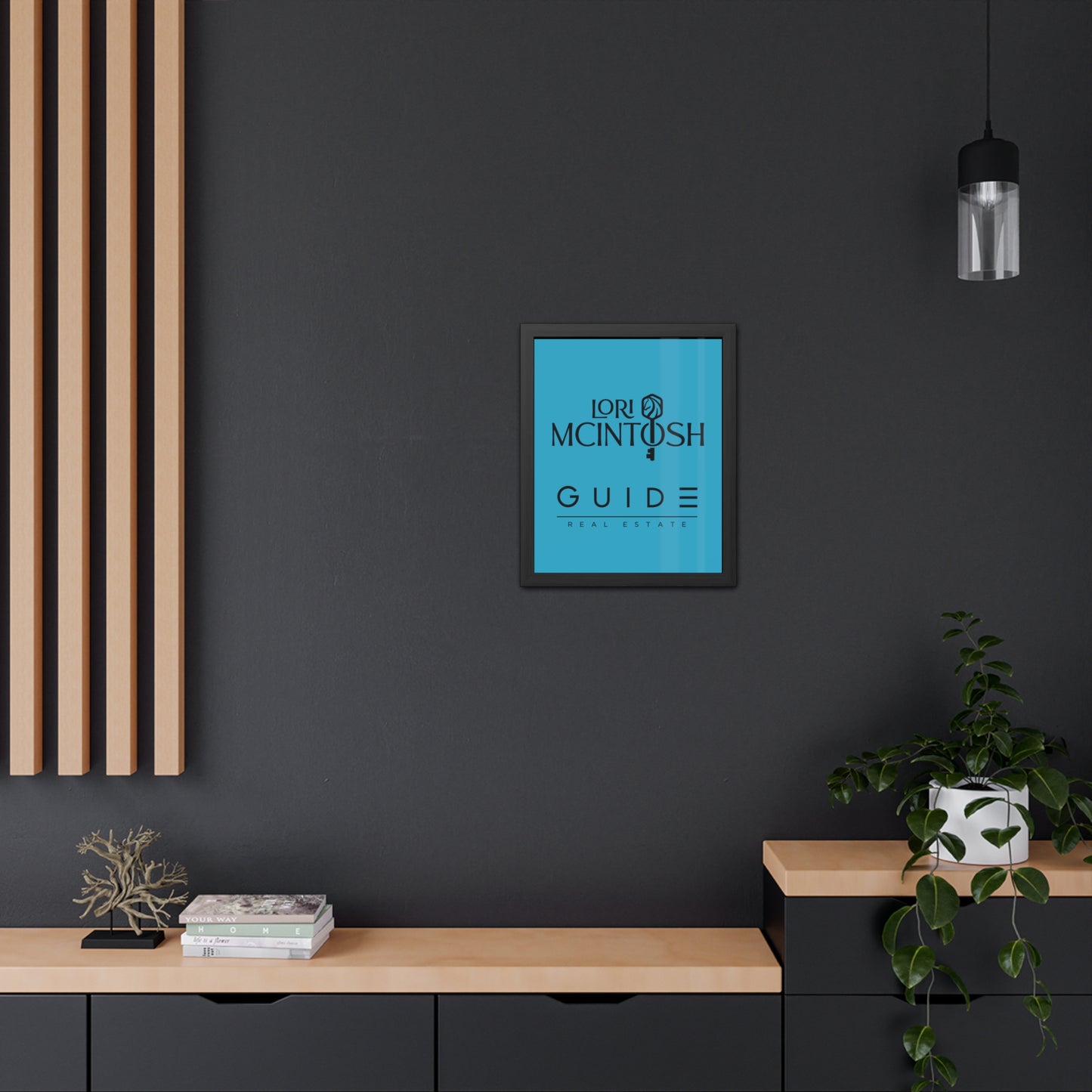 Elegant Real Estate Framed Poster | Key Design for Home or Office Decor